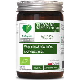BeOrganic Skrzyp BIO + Pokrzywa BIO 400mg x 100 tab