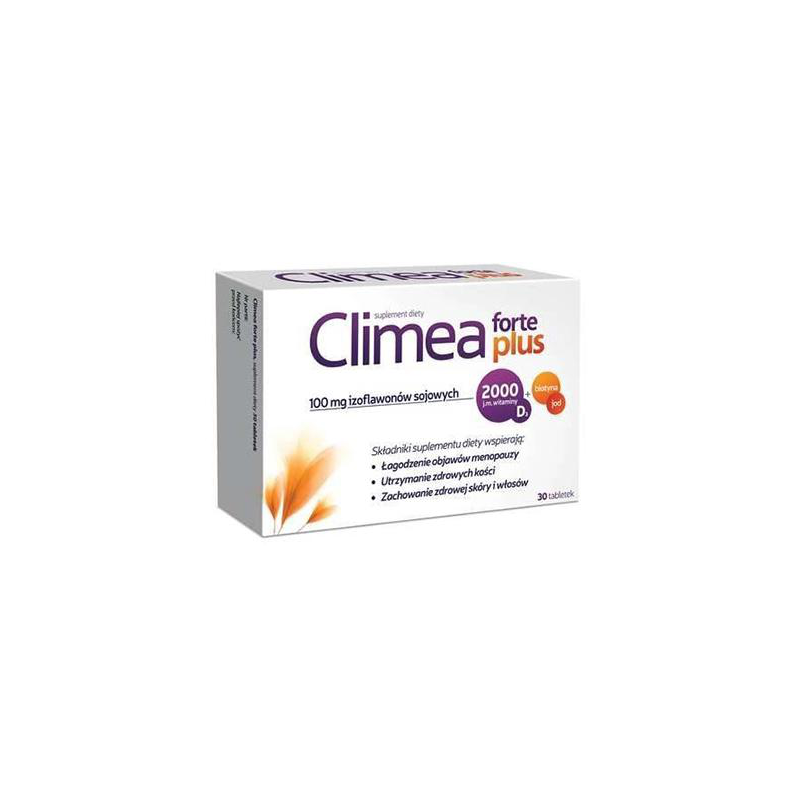 Climea forte plus, preparat na objawy menopauzy, 30 tabl