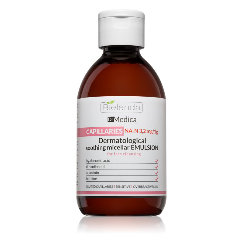 BIELENDA DR MEDICA NACZYNKA dermatologiczna kojaca emulsja micelarna do oczyszczania twarzy, 250 ML