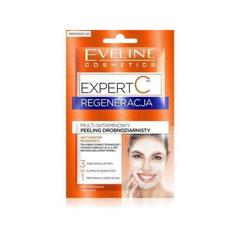 Eveline EXPERT C Regeneracja Multi-witaminowy Peeling Drobnoziarnisty 3w1 2x5ml