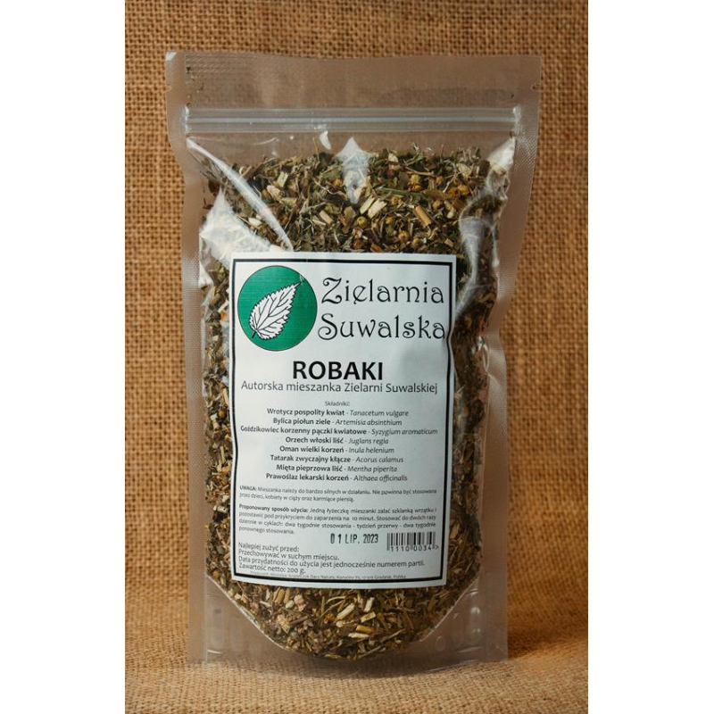 Zielarnia Suwalska Robaki frakcja gruba  200g