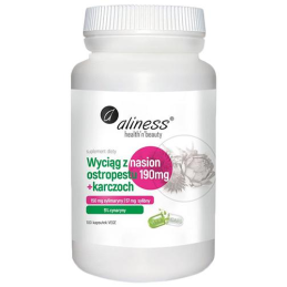 Aliness Wyciąg z nasion ostropestu 190 mg + karczoch - 100 kaps