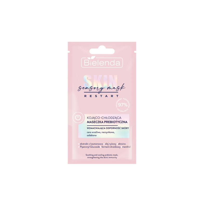 Bielenda Skin Restart Sensory Mask Nawilżająca Maseczka Prebiotyczna Dodająca Blasku dla Cery Suchej 8g