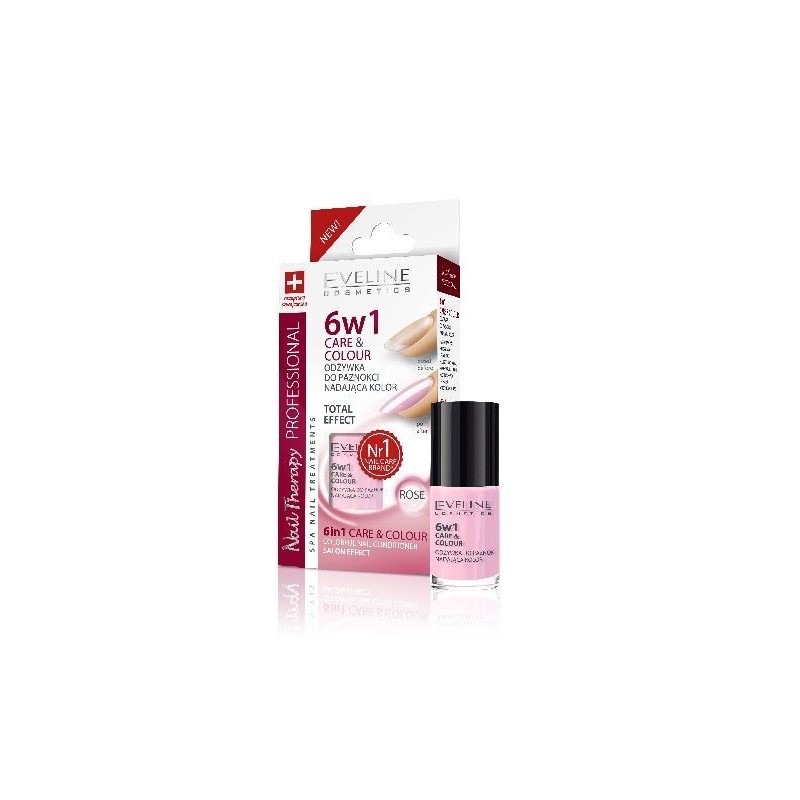 Eveline odżywka do paznokci nadająca kolor 6w1 care&colour nude 5 ml