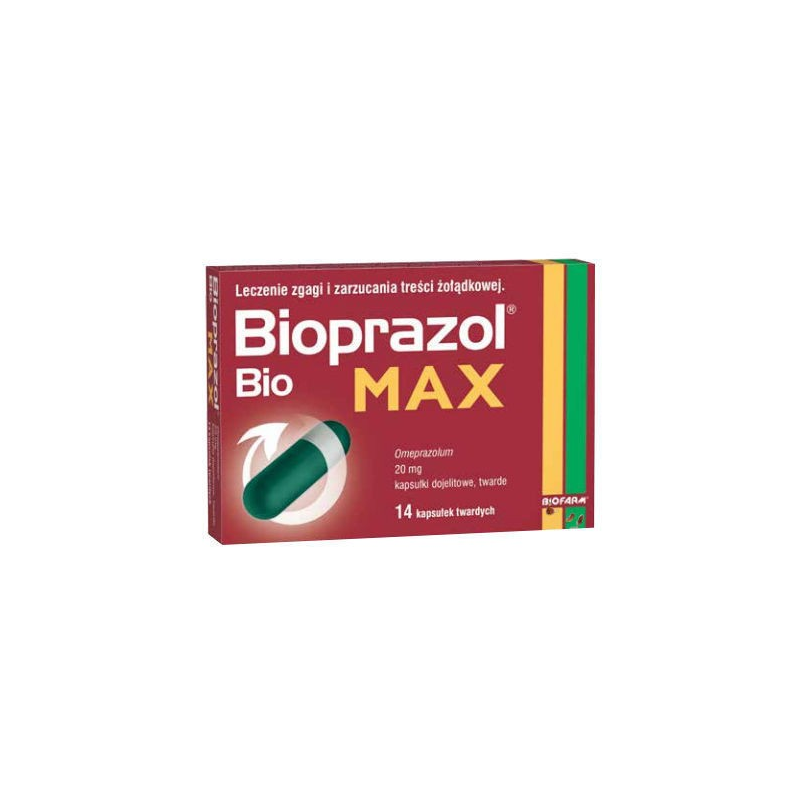 BIOPRAZOL BIO MAX 20 mg - 14 kapsułek