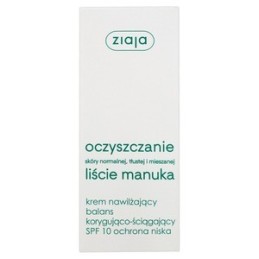 ZIAJA Manuka krem nawilżający balans korygująco-ściągający SPF 10 - 50 ml