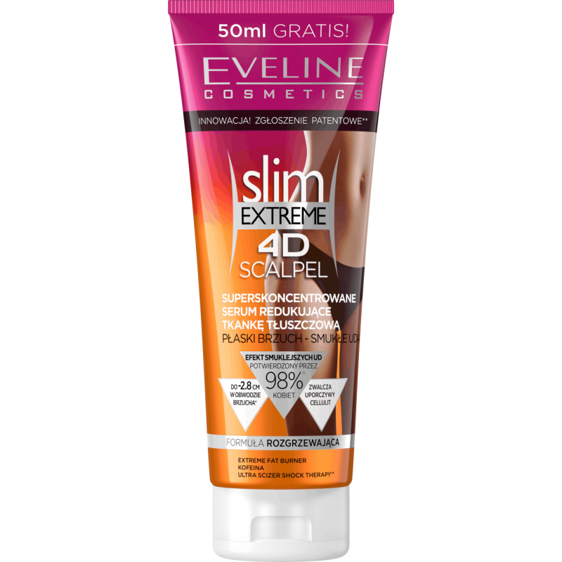 Eveline Slim Extreme 4D Scalpel - potrójnie skoncentrowany turbo reduktor cellulitu 250 ml