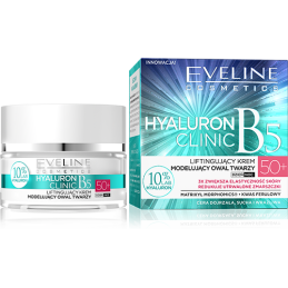 EVELINE Hyaluron Expert 50+, krem-koncentrat modelująco-wypełniający, na dzień i na noc, 50ml