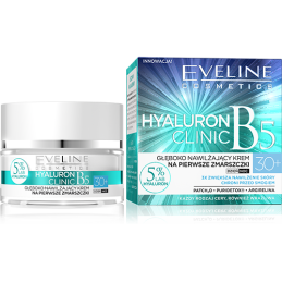 Eveline, Hyaluron Expert 30+, krem-koncentrat ultranawilżający na dzień i noc, 50 ml 