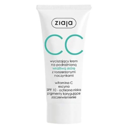 ZIAJA CC, wyciszający krem na podrażnioną, wrażliwą skórę z rozszerzonymi naczynkami, 50ml