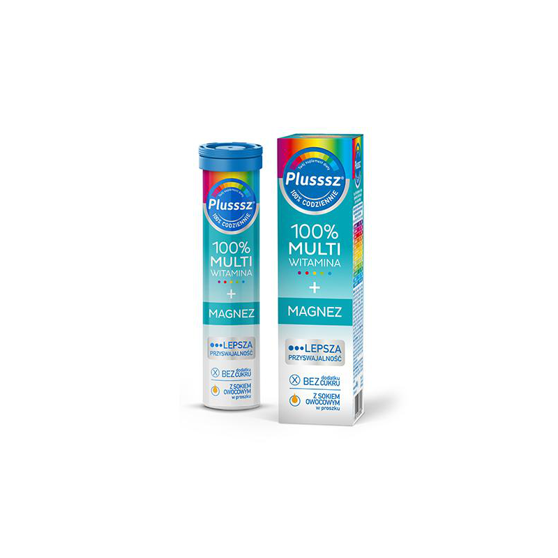 Plusssz 100% Multiwitamina + Magnez - 20 tabl. mus