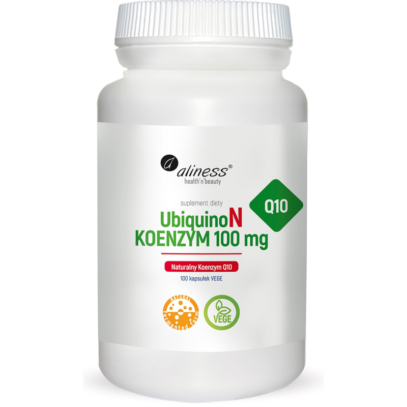 Aliness UbiquinoN Naturalny KOENZYM Q10 100mg x 100 Vege caps