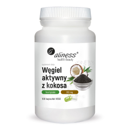 Aliness Węgiel aktywny z kokosa - 100 kaps