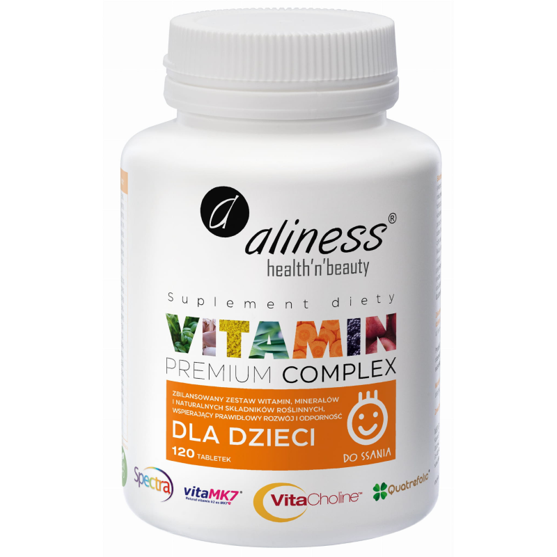 Aliness Vitamin Premium Complex dla dzieci - 120 tabl. do ssania
