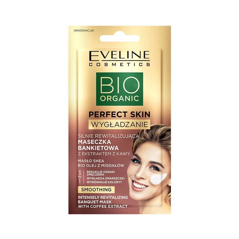 Eveline Bio Organic Perfect Skin Wygładzający i Oczyszczający Peeling Drobnoziarnisty do Twarzy  8ml