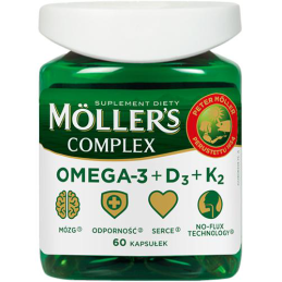 Moller's Complex Omega-3 + D3 + K2 - 60 kaps