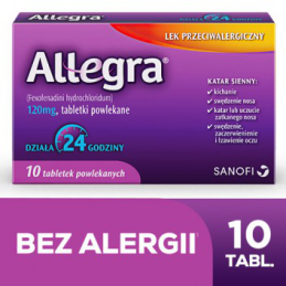 ALLEGRA 120 mg - 10 tabletek