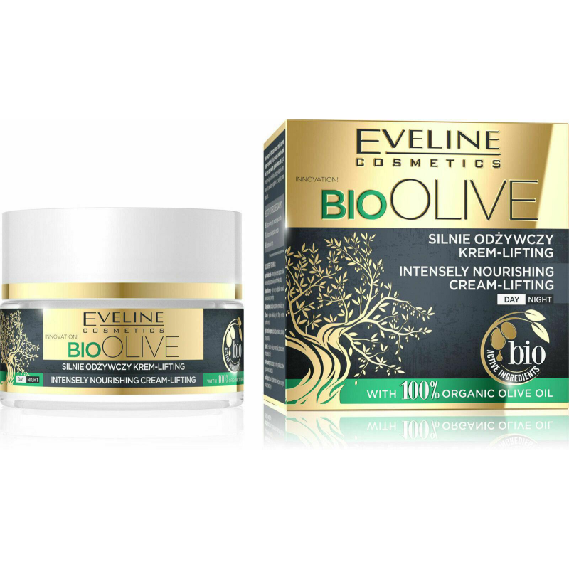 Eveline Bio Olive Aktywnie Odmładzający Krem Serum na Dzień i na Noc 50ml