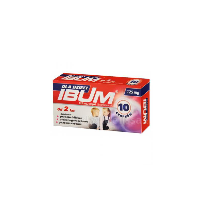 IBUM Czopki dla dzieci 125 mg - 10 szt