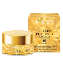 Bielenda Golden Placenta Collagen Reconstructor Nawilżająco-Wygładzający Krem Przeciwzmarszczkowy 40+ na Dzień i na Noc 50ml