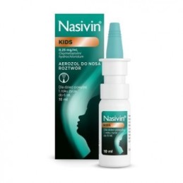 NASIVIN KIDS 0,25 mg/ml Aerozol do nosa, 10 ml