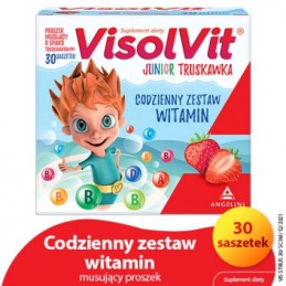 VisolVit Junior Truskawka, witaminy dla dzieci 3+ 30 sasz