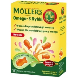 Mollers Omega-3 rybki x 36 żelków