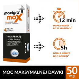Maxigra go 25 mg x 4 tabl do żucia