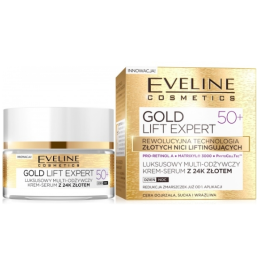 EVELINE Gold Lift Expert, krem-serum odżywczy 50+, 50ml
