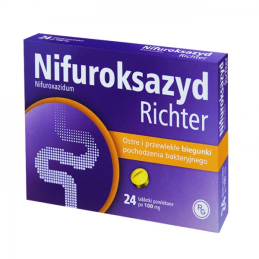 NIFUROKSAZYD RICHTER 100 mg - 24 kapsułek