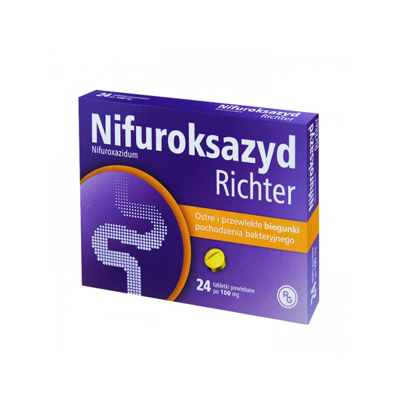 NIFUROKSAZYD RICHTER 100 mg - 24 kapsułek