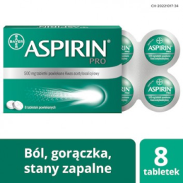 Aspirin 0,5 g blister - 10 tabletek