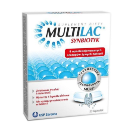 MULTILAC - synbiotyk (probiotyk+prebiotyk), kapsułki, 10 sztuk