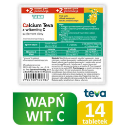 PLIVA Calcium C pomarańczowe -14 tabl. mus